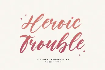 Heroic Trouble font