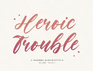 Heroic Trouble font