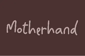 Motherhand font