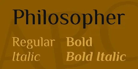 Philosopher font