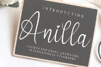 Anilla Script font