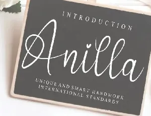 Anilla Script font