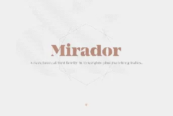 Mirador Typeface font