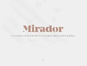 Mirador Typeface font