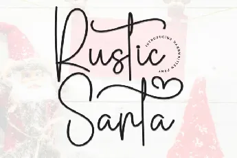 Rustic Santa Script font