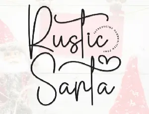 Rustic Santa Script font