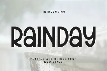 Rainday Display font