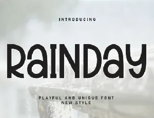 Rainday Display font