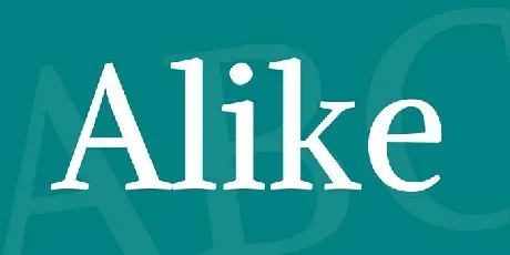 Alike font