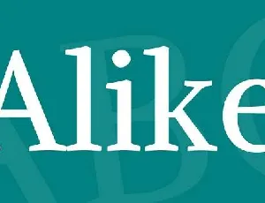 Alike font