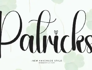 Patricks Script font