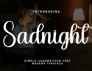 Sadnight Script font