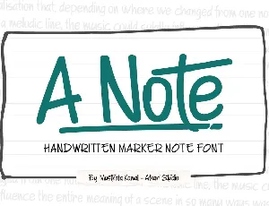 A Note font