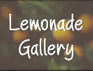Lemonade Gallery font