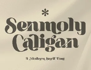 Senmoly Caligan font