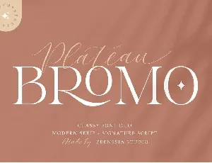 Bromo Plateau font