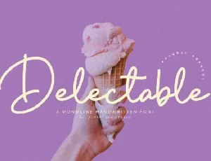 Delectable font