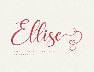 Ellise Calligraphy Script font