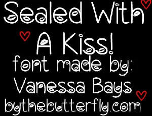 Sealed With A Kiss font