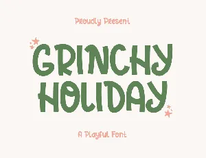 Grinchy Holiday font