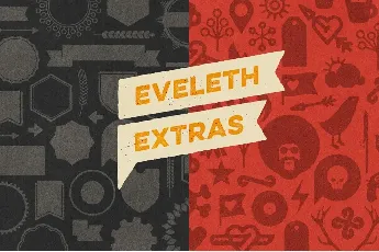 Eveleth + Icons & Shapes font