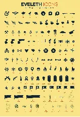 Eveleth + Icons & Shapes font