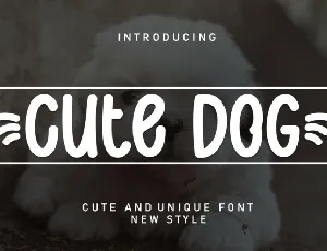 Cute Dog Display font