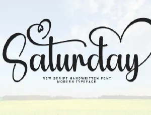 Saturday Calligraphy Typeface font