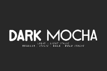 Dark Mocha Demo font