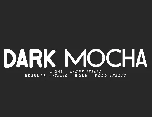 Dark Mocha Demo font