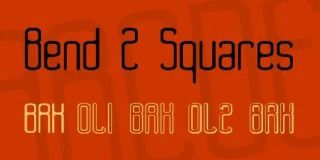 Bend 2 Squares font