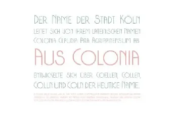 Colonia Deco Sans Serif font