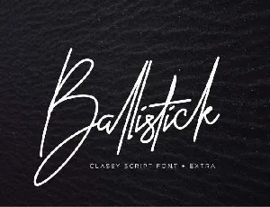 Ballistick Signature Free font