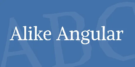 Alike Angular font