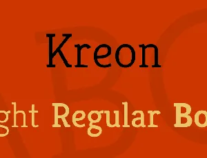 Kreon font