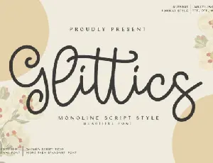 Glittics font