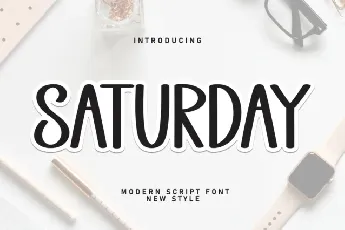 Saturday Display font