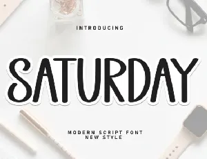 Saturday Display font