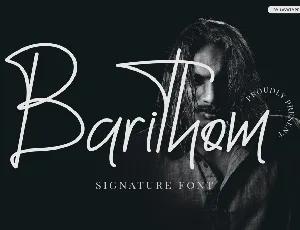 Barithom Signature font