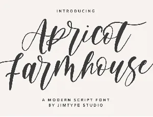 ApricotFarmhouse_PERSONALUSE font