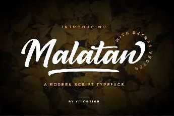 Malatan Modern Script Typeface font