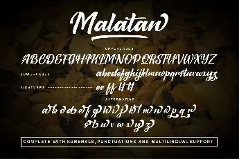 Malatan Modern Script Typeface font