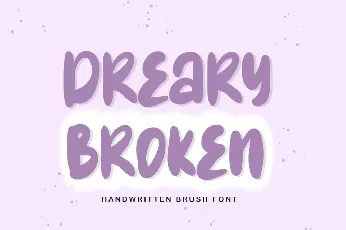 Dreary Broken font