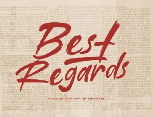 Best Regards font