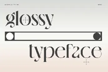 Glossy font