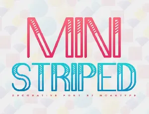 Mini Striped font