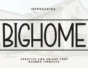 Bighome Display font