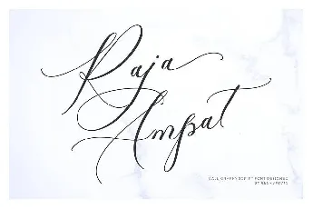 Raja Ampat Calligraphy font