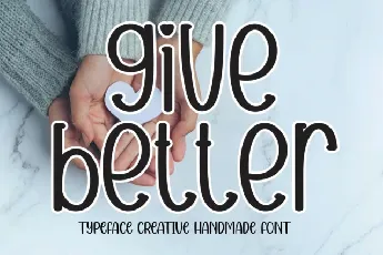 Give Better Script font