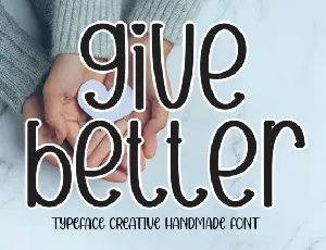 Give Better Script font